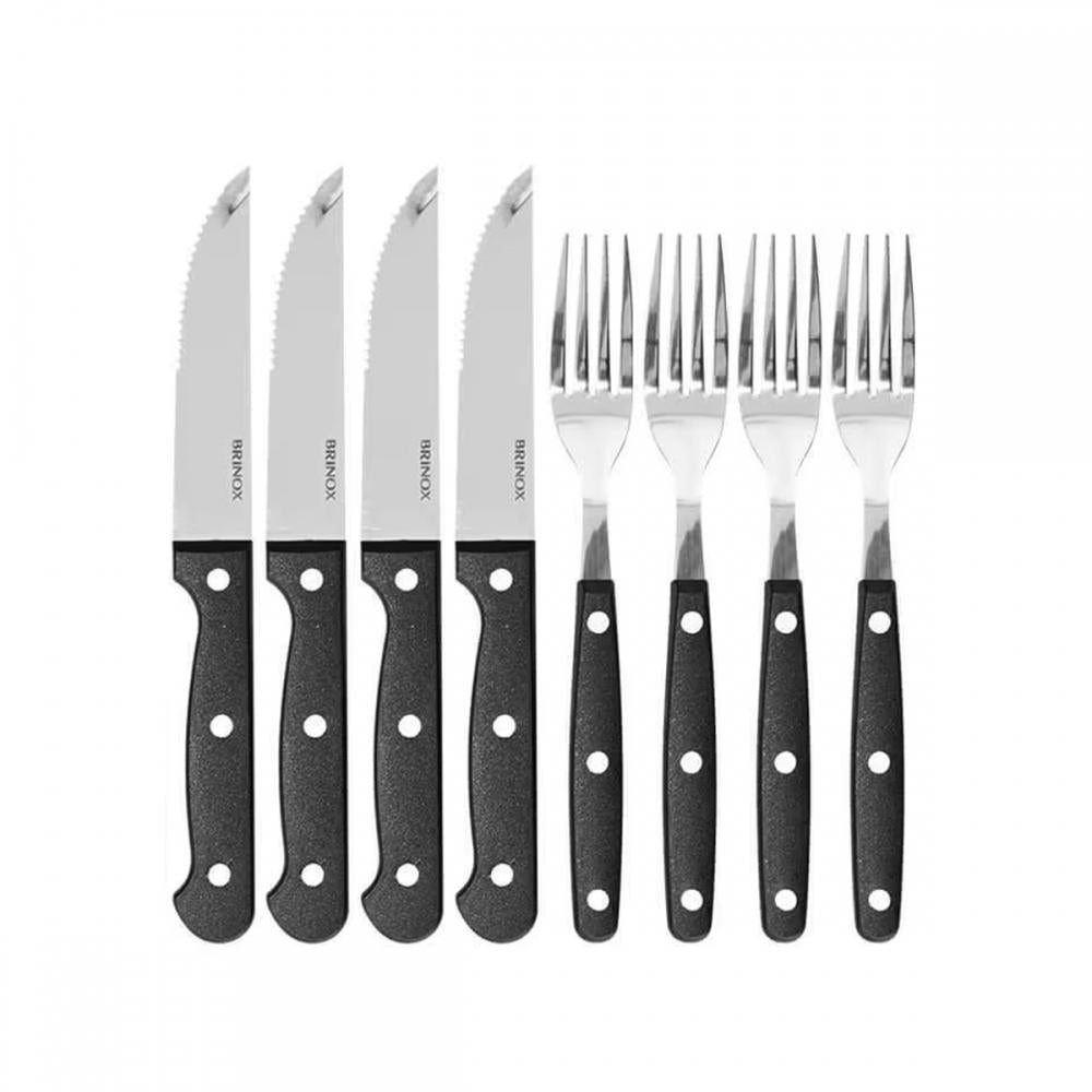 Conjunto Chumbo Para Churrasco Robustez E Estilo 8 Peças Em Aço Inox Brinox