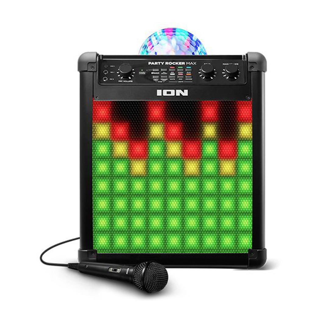 Alto falante Portátil Sem Fio,100 W,Show de Luzes, Aux, Microfone, Alça e Rodas-Bivolt