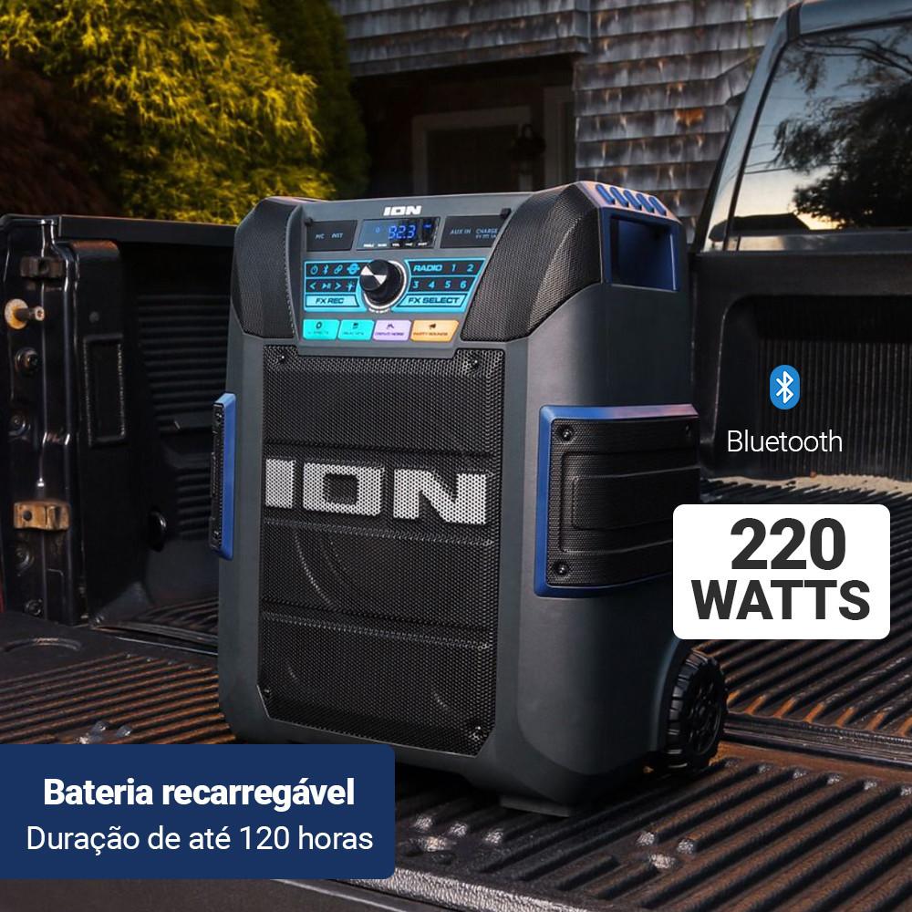 Alto Falante Portátil Sem Fio 220 Watts IPX5 Resistente À Água Com Microfone