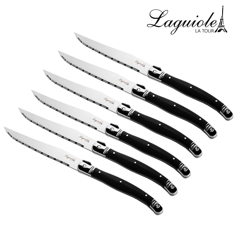Conjunto 6 Facas Luxo Laguiole Com Cepo De Madeira Elegância E Funcionalidade