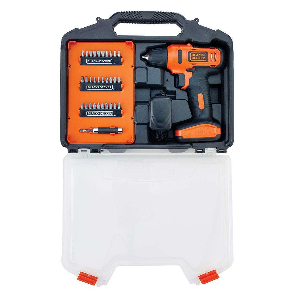 Parafusadeira/Furadeira BLACK+DECKER 3/8´´ (10MM) 12 V com 31 Acessórios