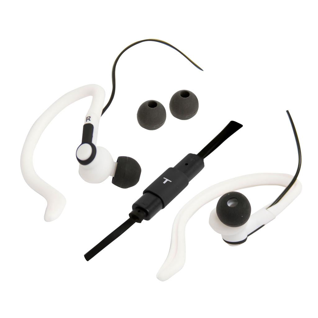 Fone de ouvido tipo auricular com microfone e controle de volume