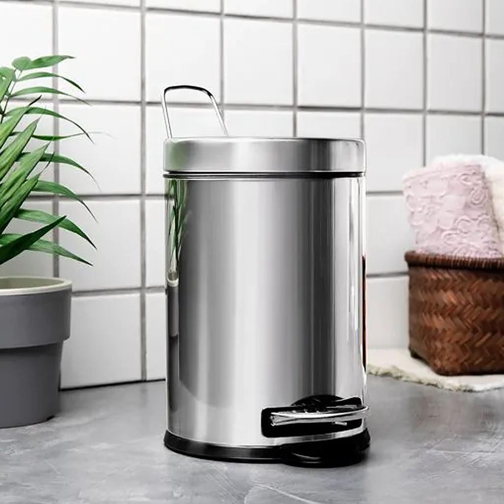 Lixeira Brinox Inox com Pedal e Balde 3L
