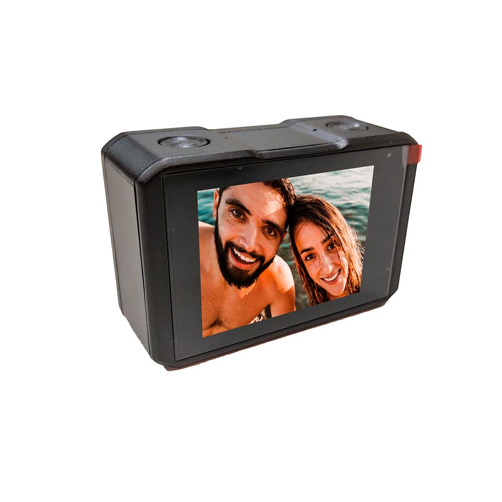 Câmera filmadora de ação 4K Ultra HD com caixa estanque e acessórios