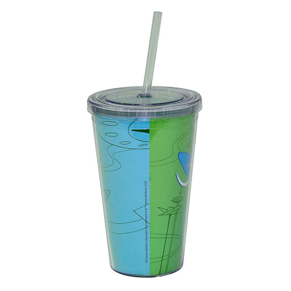 Copo Plástico Com Tampa E Canudo Hb The Jetsons Astor And Ge