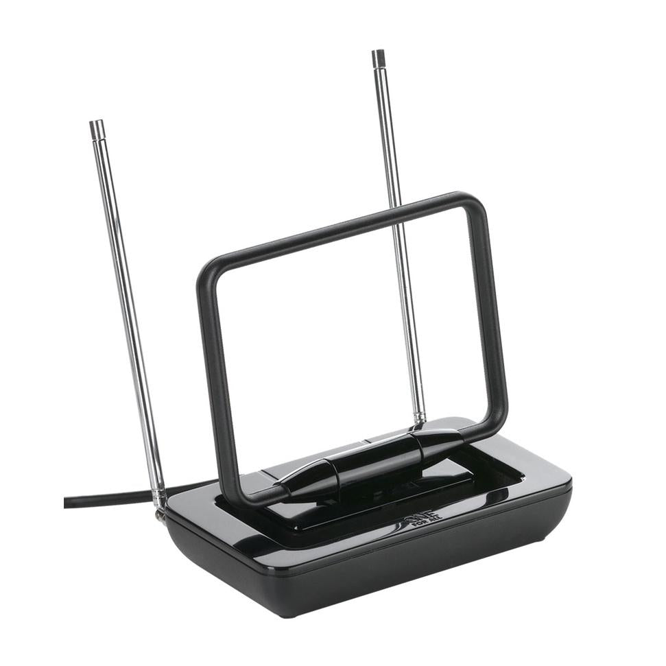 Antena Interna para TV Aberta de Sinal Digital HD, Telescópica, UHF / VHF e Rádio FM