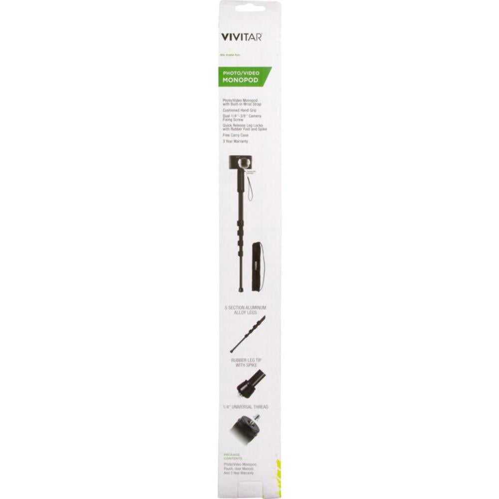 Monopé com 1,5m de altura, capacidade máx. 2Kg e bolsa para transporte