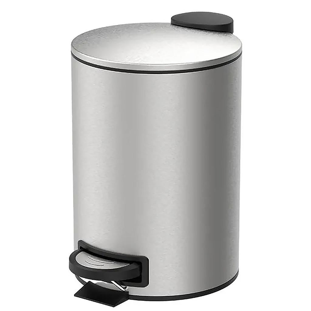 Lixeira Pedal e Balde 5L Aço Inox Escovado Spin Brinox