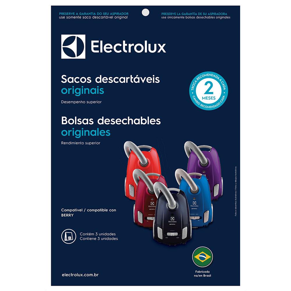 Kit com 3 sacos descartáveis Electrolux SBEBE para aspiradores de pó