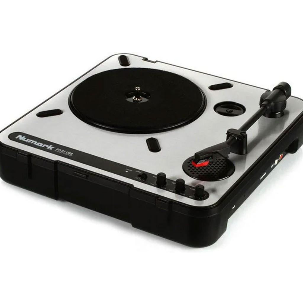 Toca-discos Vinil portátil em maleta com conversor digital para DJs