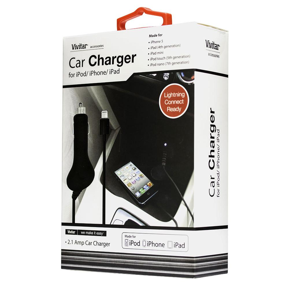 Carregador veicular com conector lightning para iPod, iPhone e iPad