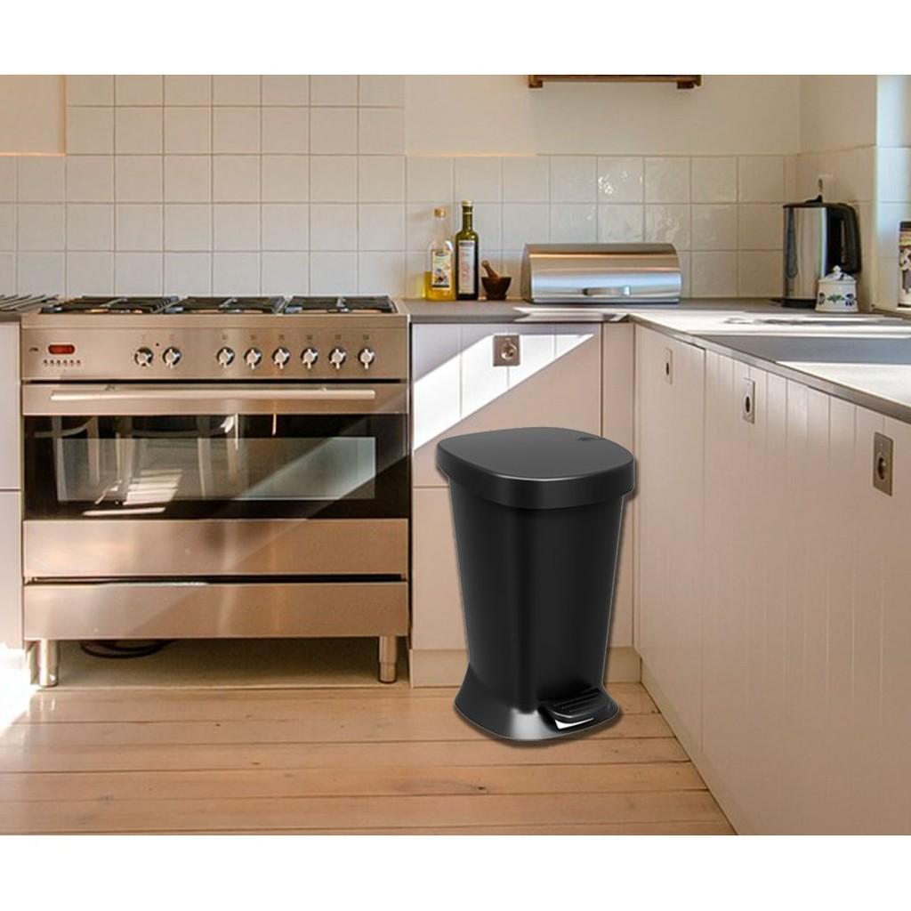 Lixeira C/Pedal Square 5L-Preta