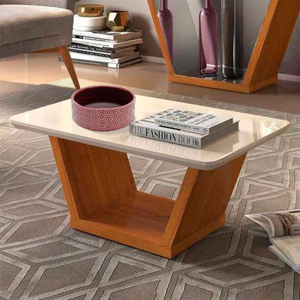 Vaso Decorativo em Cerâmica cor Vermelha /Branca 16 cm x 7 cm