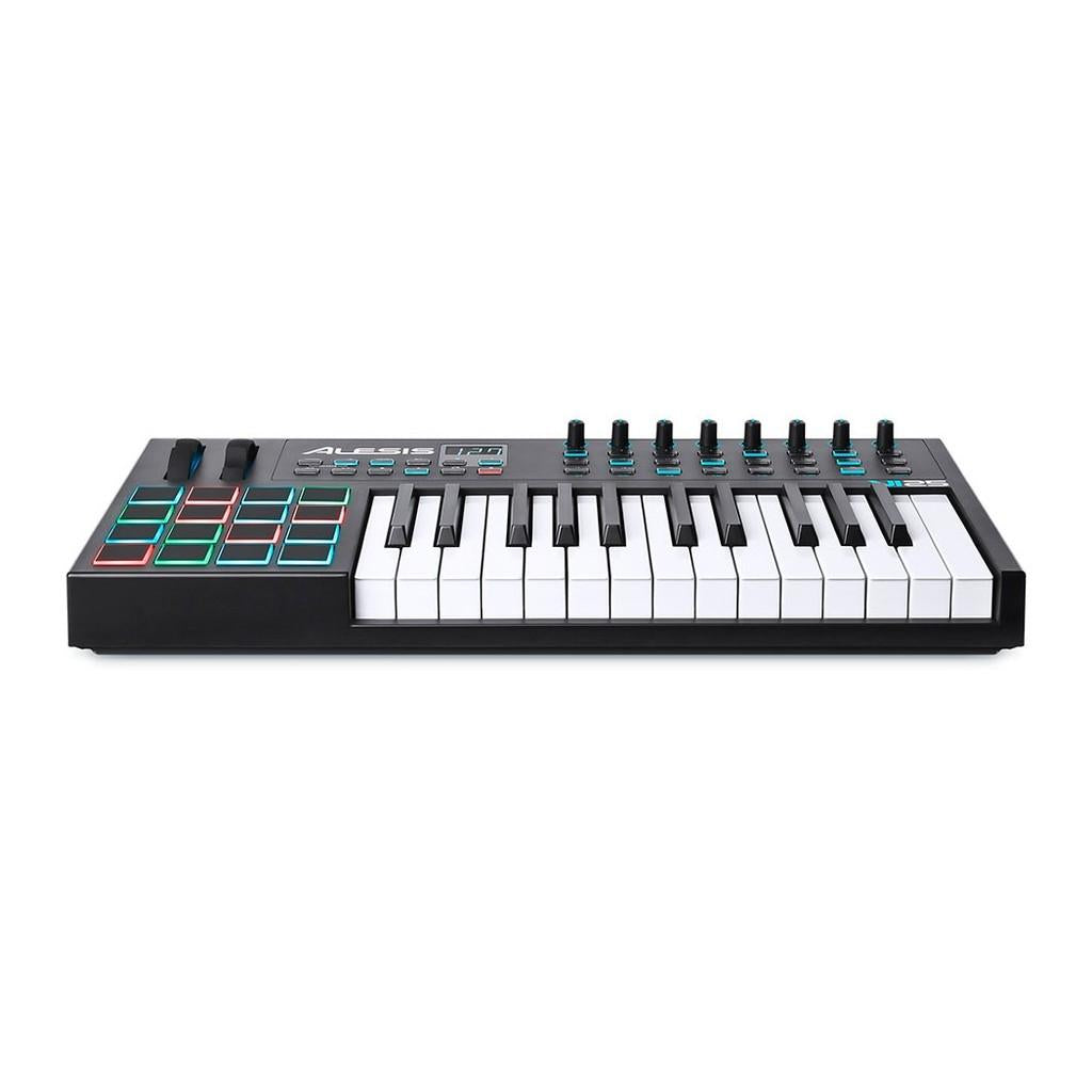 Teclado Musical digital com 25 teclas, 16 PADs e controle USB-MIDI x