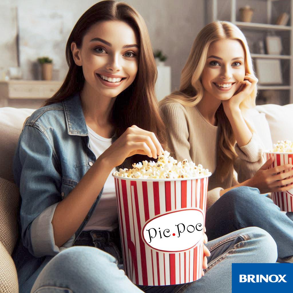 Pipoqueira Pic Poc 4,2 Litros Rápida E Fácil PFOA Free Com Tampa De Vidro Brinox