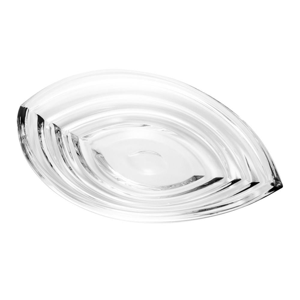 Prato de Cristal Ecológico P/Bolo Wave 36X28X3Cm