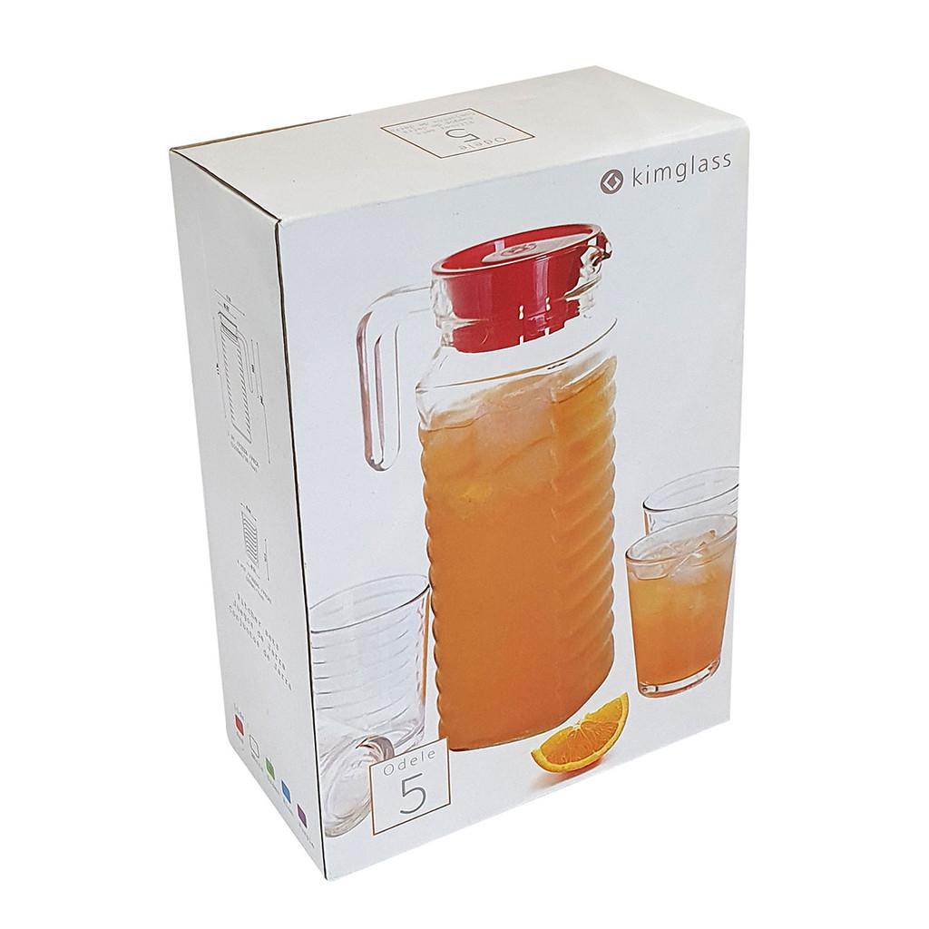 Jarra com copos New vidro 5 peças