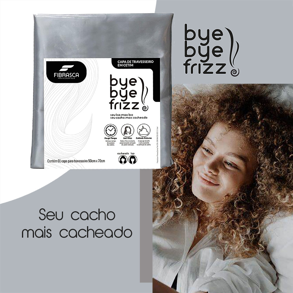 Capa De Travesseiro Em Cetim Bye Bye Frizz 50cm x 70cm