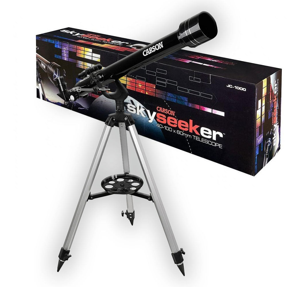 Telescópio Refrator Carson Skyseeker 40-100 x 60mm Com Tripé De Alumínio