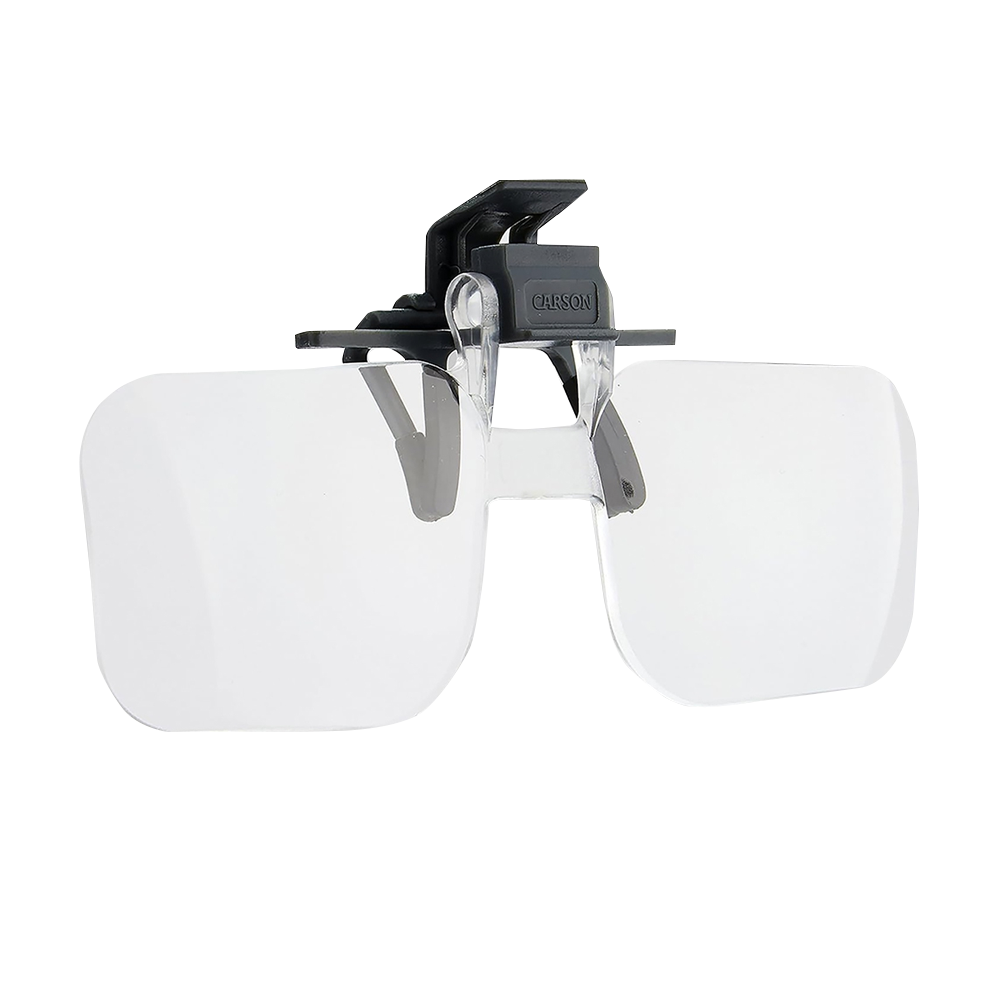 Lentes De Aumento 2X Clip & Flip Com Encaixe Para Óculos