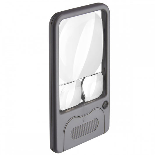 Lupa De Bolso Iluminada Por LED Com Ampliação De 2,5x 4,5x E 6x