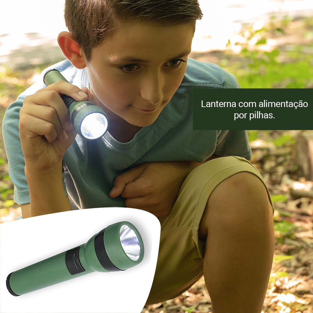 Kit Carson Adventure Pak Com Binóculo, Bússola, Lanterna, Apito E Bolsa