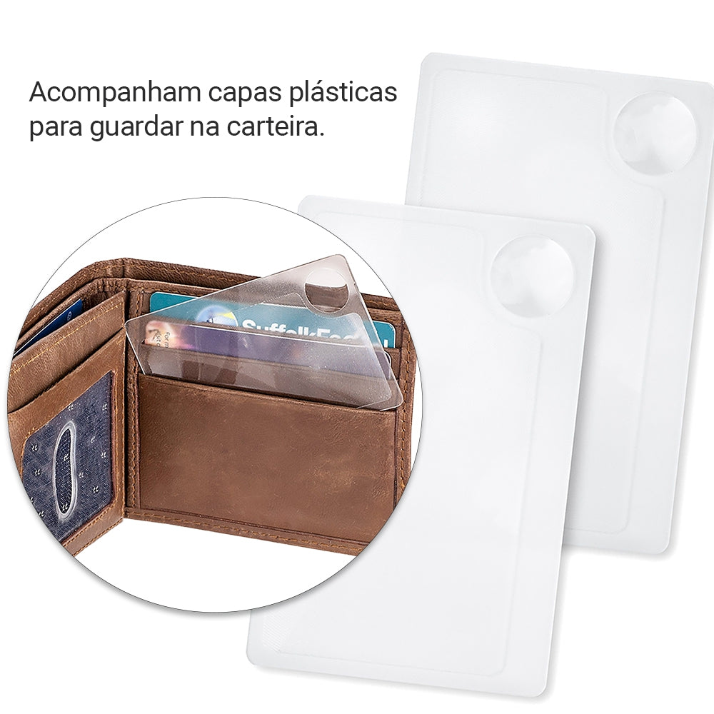 Par De Lentes Com Ampliação De 2.5x E Lente Focal De 6x Para Levar Na Carteira