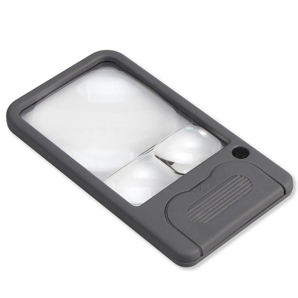 Lupa De Bolso Iluminada Por LED Com Ampliação De 2,5x 4,5x E 6x