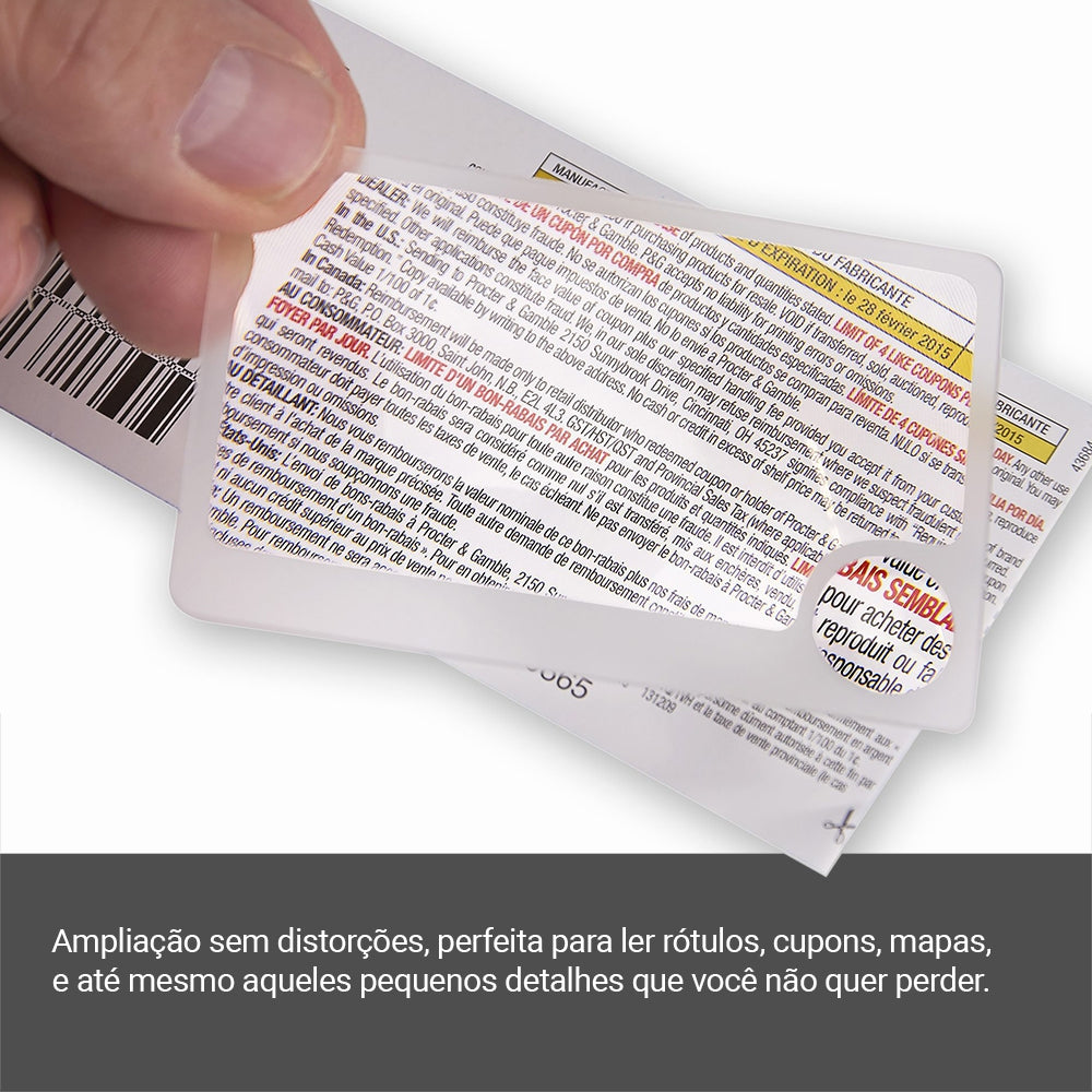 Par De Lentes Com Ampliação De 2.5x E Lente Focal De 6x Para Levar Na Carteira