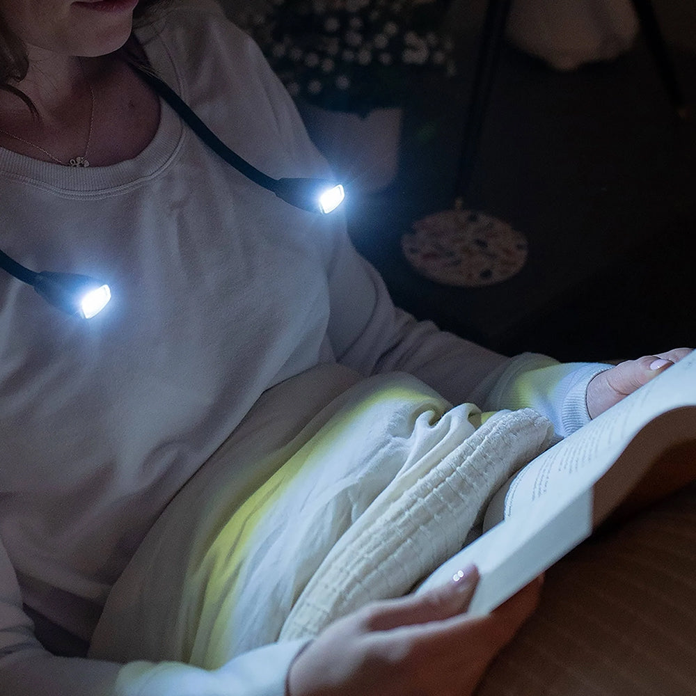 Lanterna De LED 2 Intensidades Para Pescoço Com Alças Flexíveis