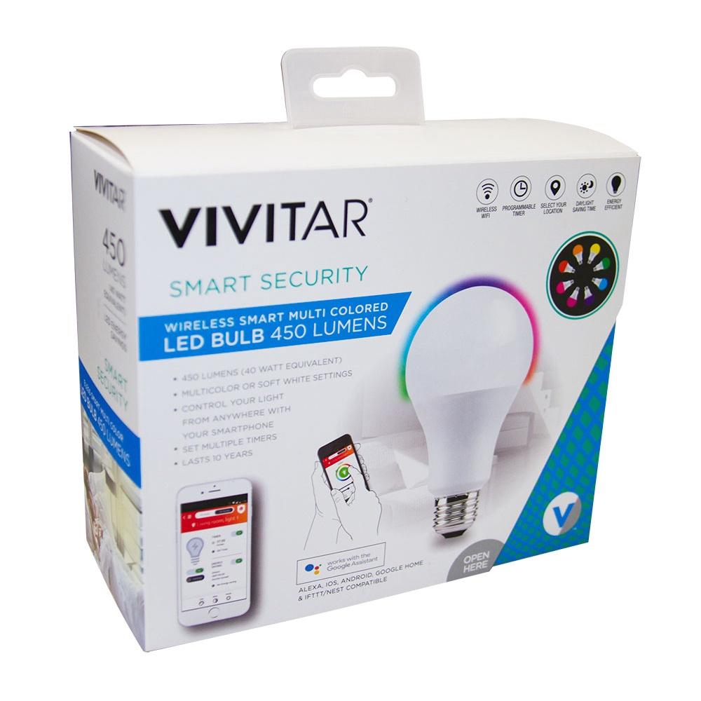 Lâmpada LED WiFi Vivitar LB-60 450 Lumens Branca ou Colorida