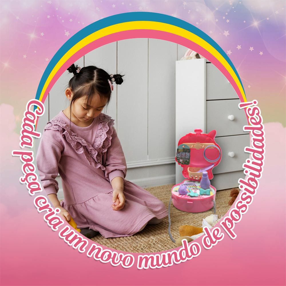 Brinquedo Kit Viagem Bolsa Unicórnio Design E Diversão 24 Peças Toyng