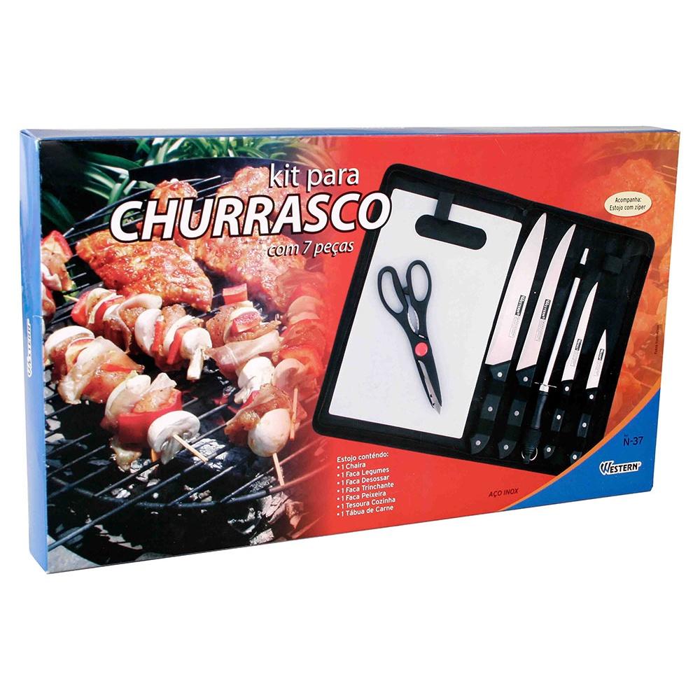 Kit de facas para Churrasco Western 7 Peças