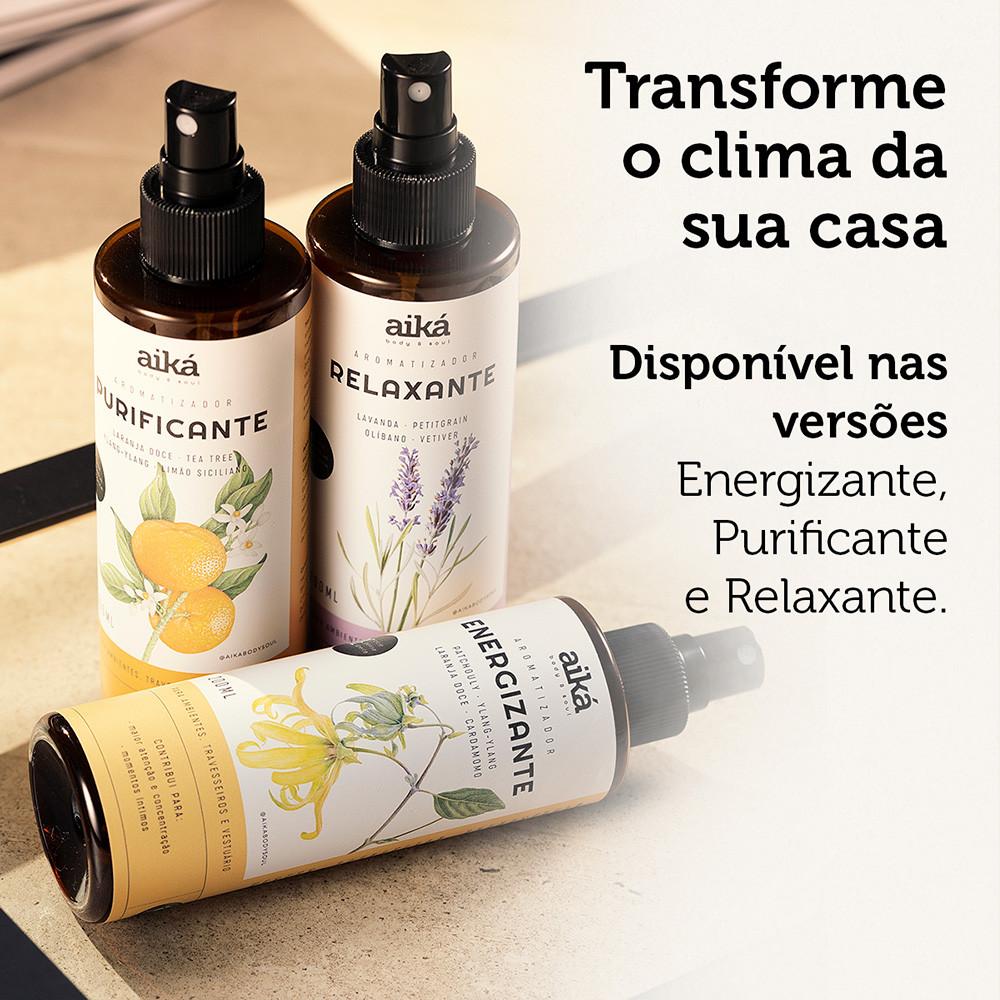 Aromatizador De Ambiente Spray 200ml Óleos Essenciais Aiká