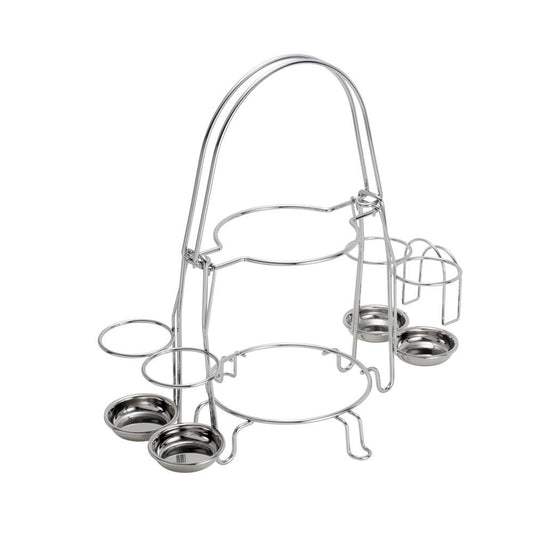 Suporte aramado para pratos e talheres cromado 52x30,5x45,5cm