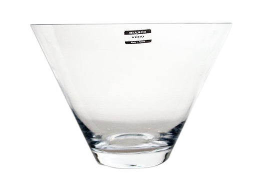 Vaso Decorativa Em Vidro Transparente E Incolor 25 Cm X 17 Cm Para Uso Com Vela