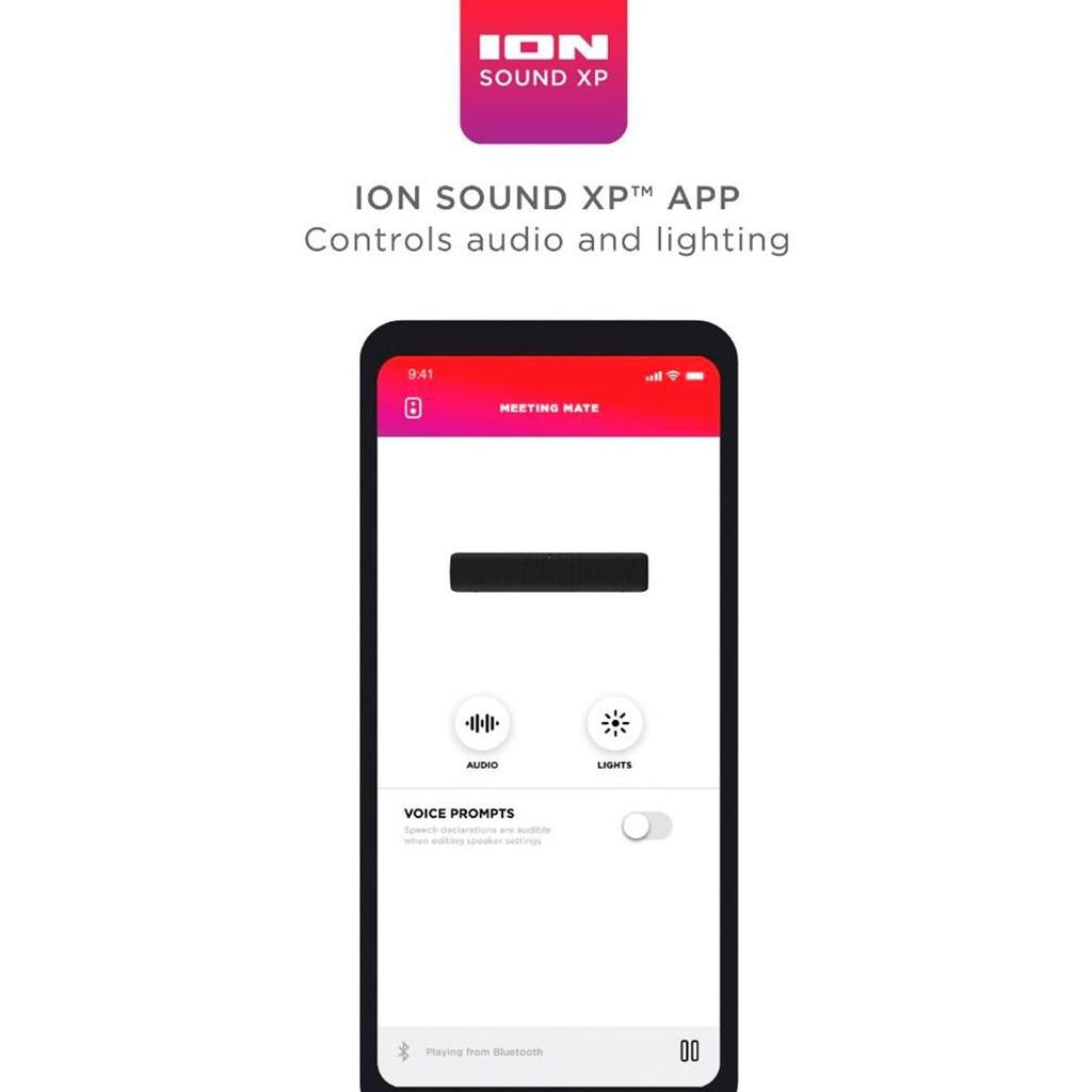 Caixa de Som sem fio, iluminação LED, microfone, App e bateria recarregável - preta