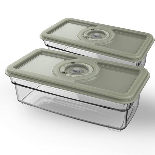 Kit com 2 potes herméticos de 1L de capacidade sem BPA