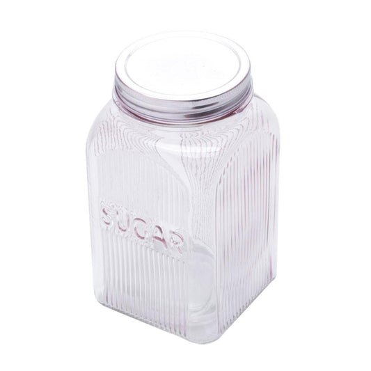 Pote de Vidro com tampa Sugar 10 X 10 X 18 Cm