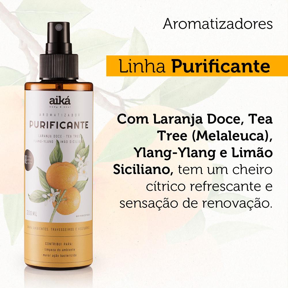 Aromatizador De Ambiente Spray 200ml Óleos Essenciais Aiká