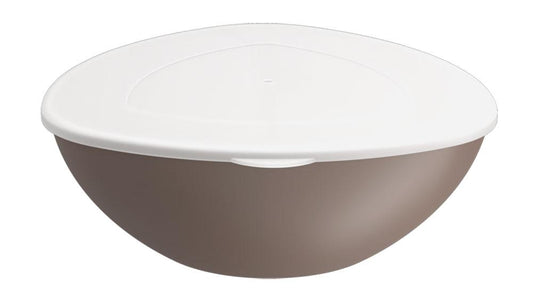 Saladeira Essential com tampa 29,8 x 28,5 x 10,7 cm 3,5 L - Warm Gray Coza