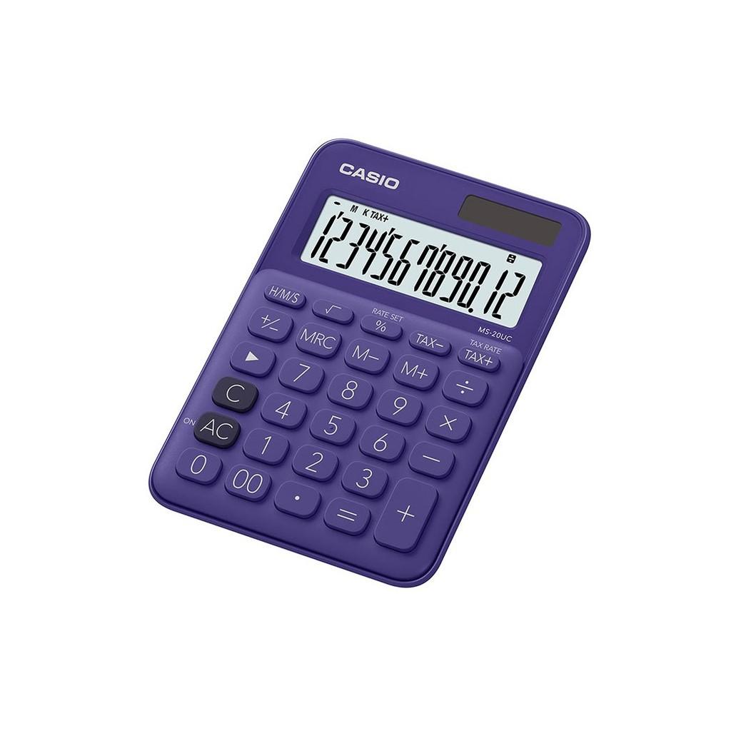 Calculadora compacta Casio de mesa c/ visor amplo 12 dígitos