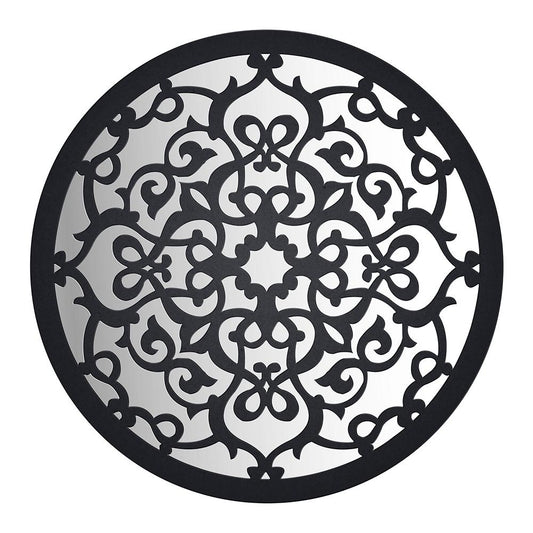 Espelho Madeira Mandala 80X80Cm