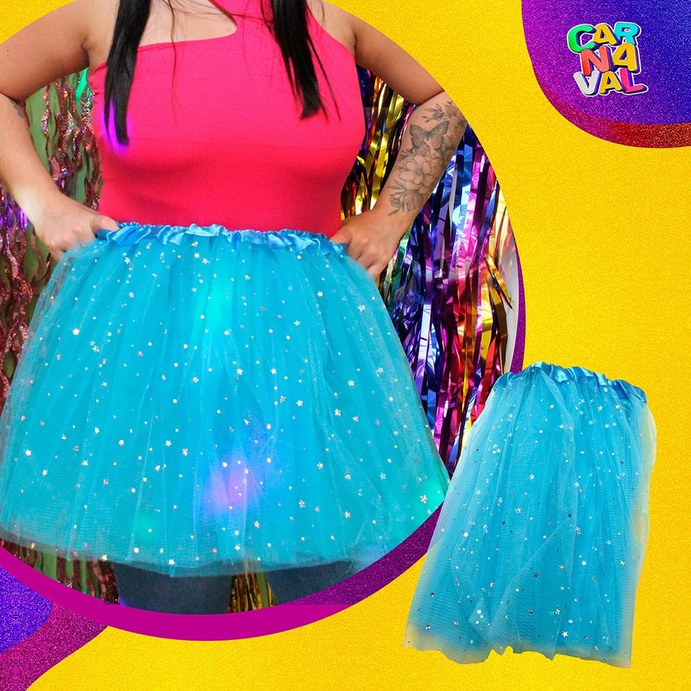 Kit Máscara De Carnaval Mais Saia De Tule 40cm Look Perfeito