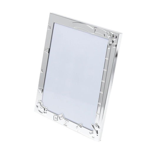 Porta-retrato em aço baby prateado 13x18cm