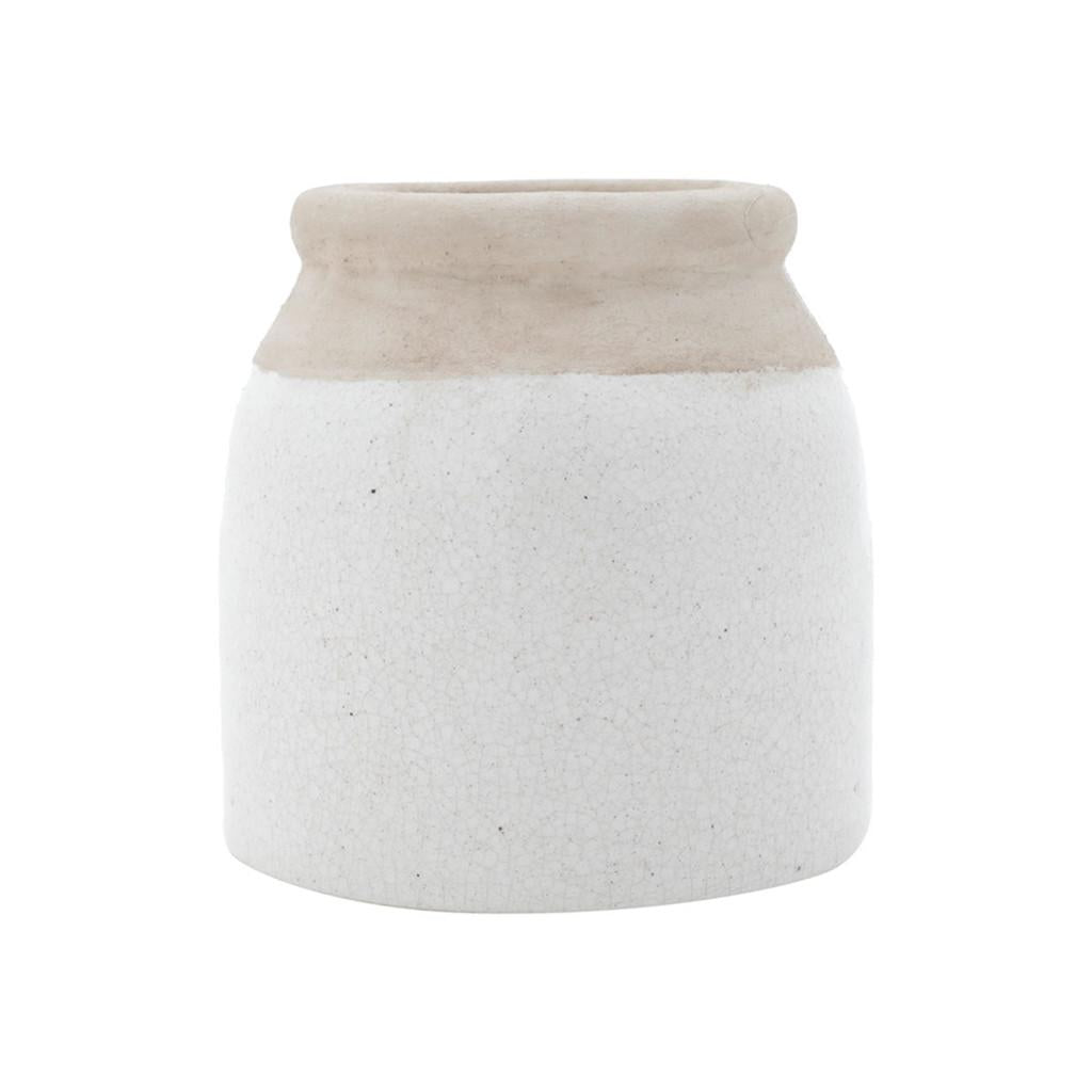 Vaso decorativo porcelana marfim 10x10cm