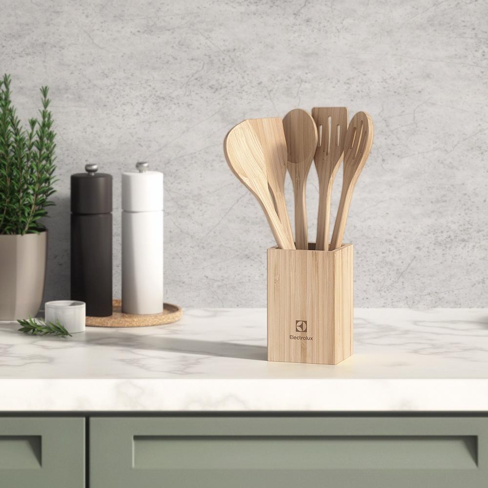 Conjunto de Utensílios de Bambu com 6 peças