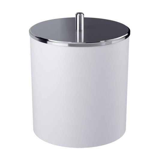 Lixeira com Tampa Inox 19 x 23 x 19 cm 5,4 L - Branca Coza
