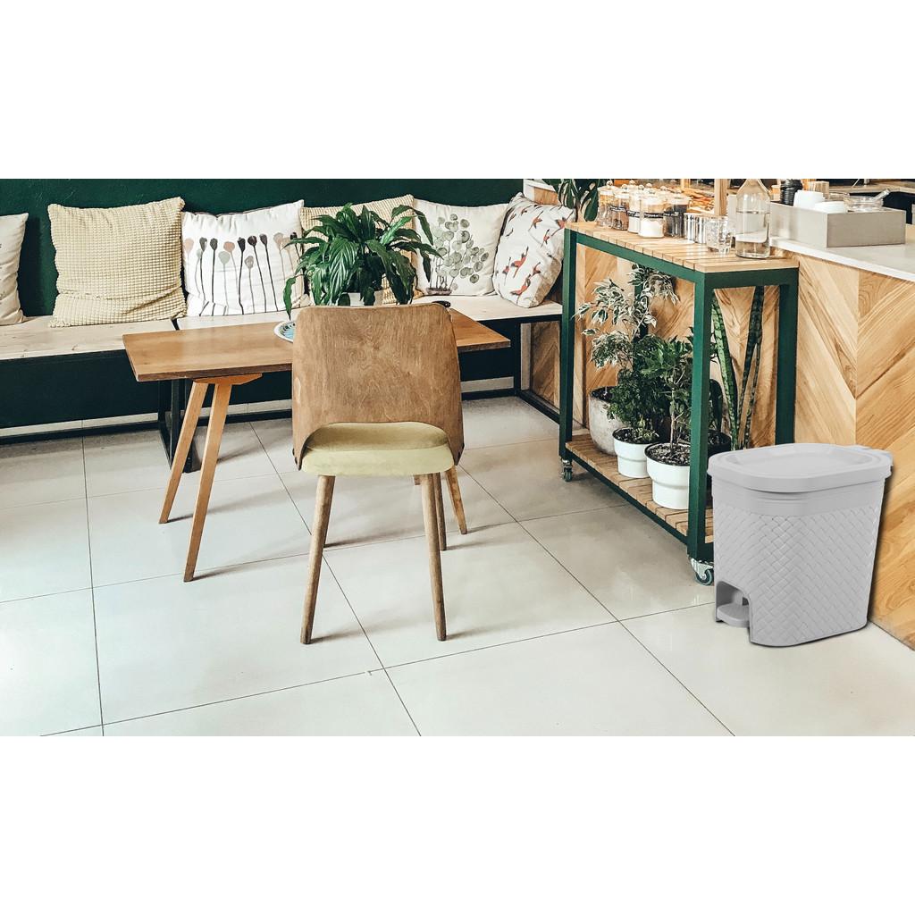 Lixeira com Pedal 6,5l Craft Coza 26,8 x 19,7 x 25,7 cm - Cinza