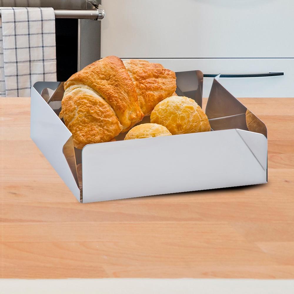 Cesto para pão em Inox Ritratto Designer Studio Riva